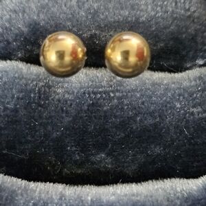 10k Yellow Gold Ball Stud Earrings (Vintage)